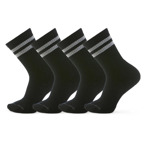 Everyday Athletic Striped Crew Socks 4-Pack