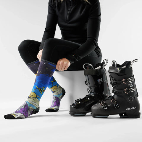 Women's Ski Galactic Ski Print OTC Socks?