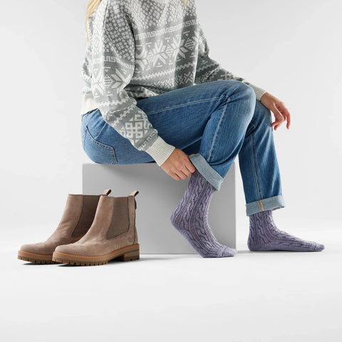 Women's Everyday Cable Crew Socks